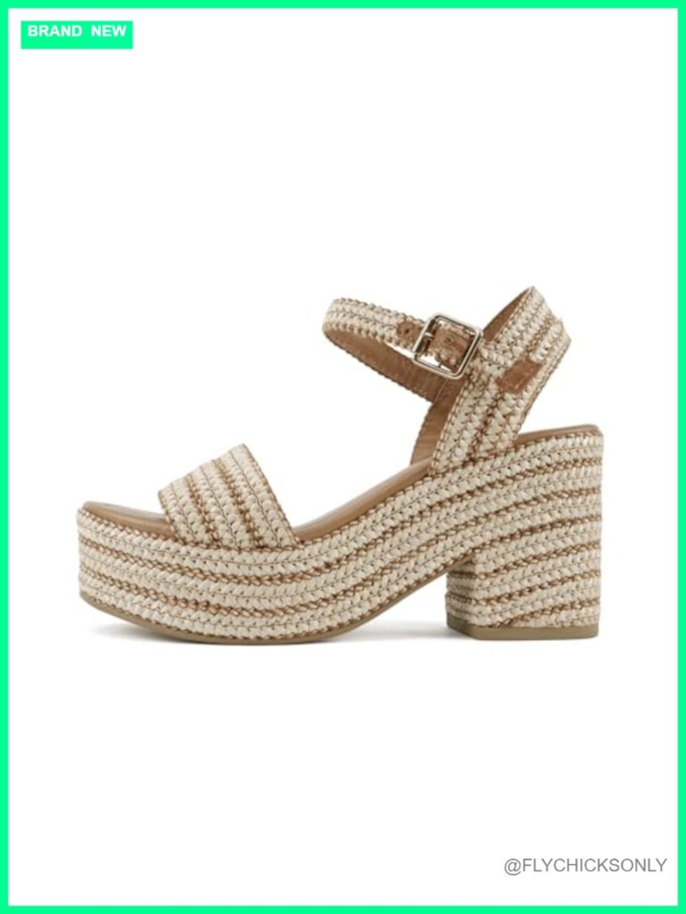 Soda Castle Open Toe Ankle Strap Platform Wedge Sandals